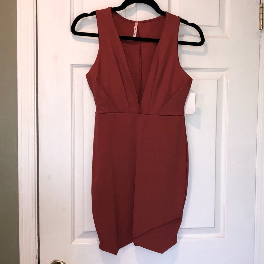 DEEP V Stretch Sleeveless Dress - Party/Night Out - Picture 7 of 7